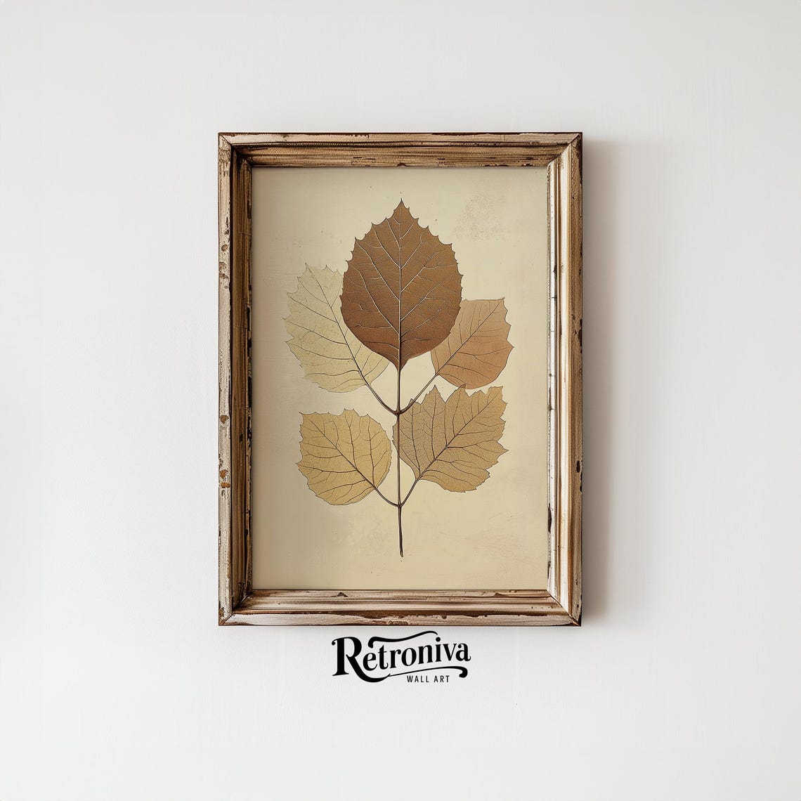 Dried Autumn Leaves Botanical Illustration Antique Foliage Poster - Image 4