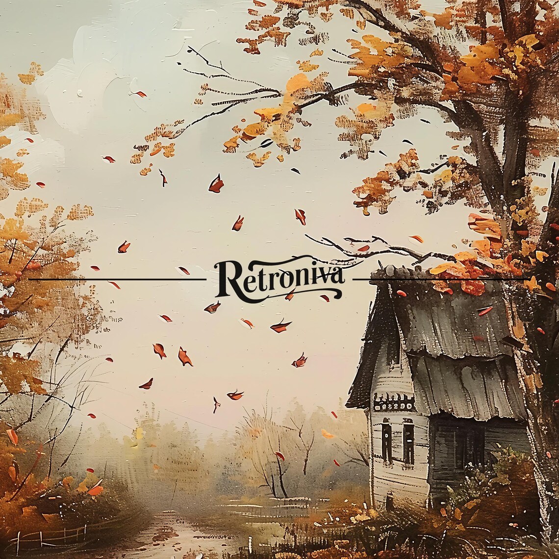 Rustic Autumn Landscape Painting, Fall Farmhouse Art Print - Image 7