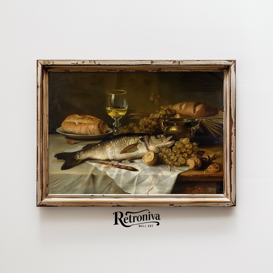 Sea Food Vintage Still Life, Kitchen Wall Art Print - Image 6