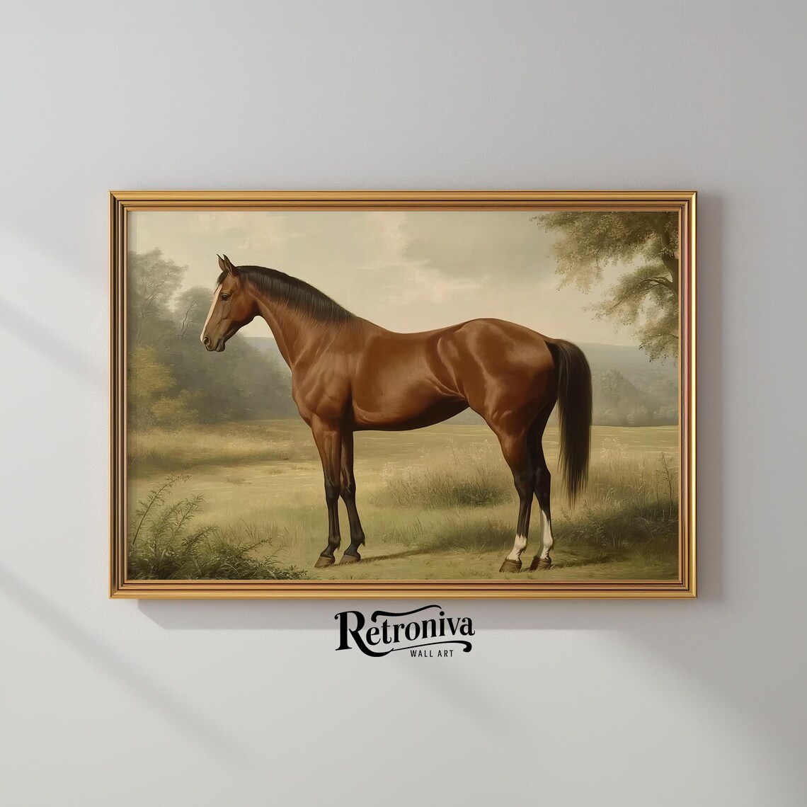 Vintage Horse Wall Art, Rustic Western Portrait - Image 2
