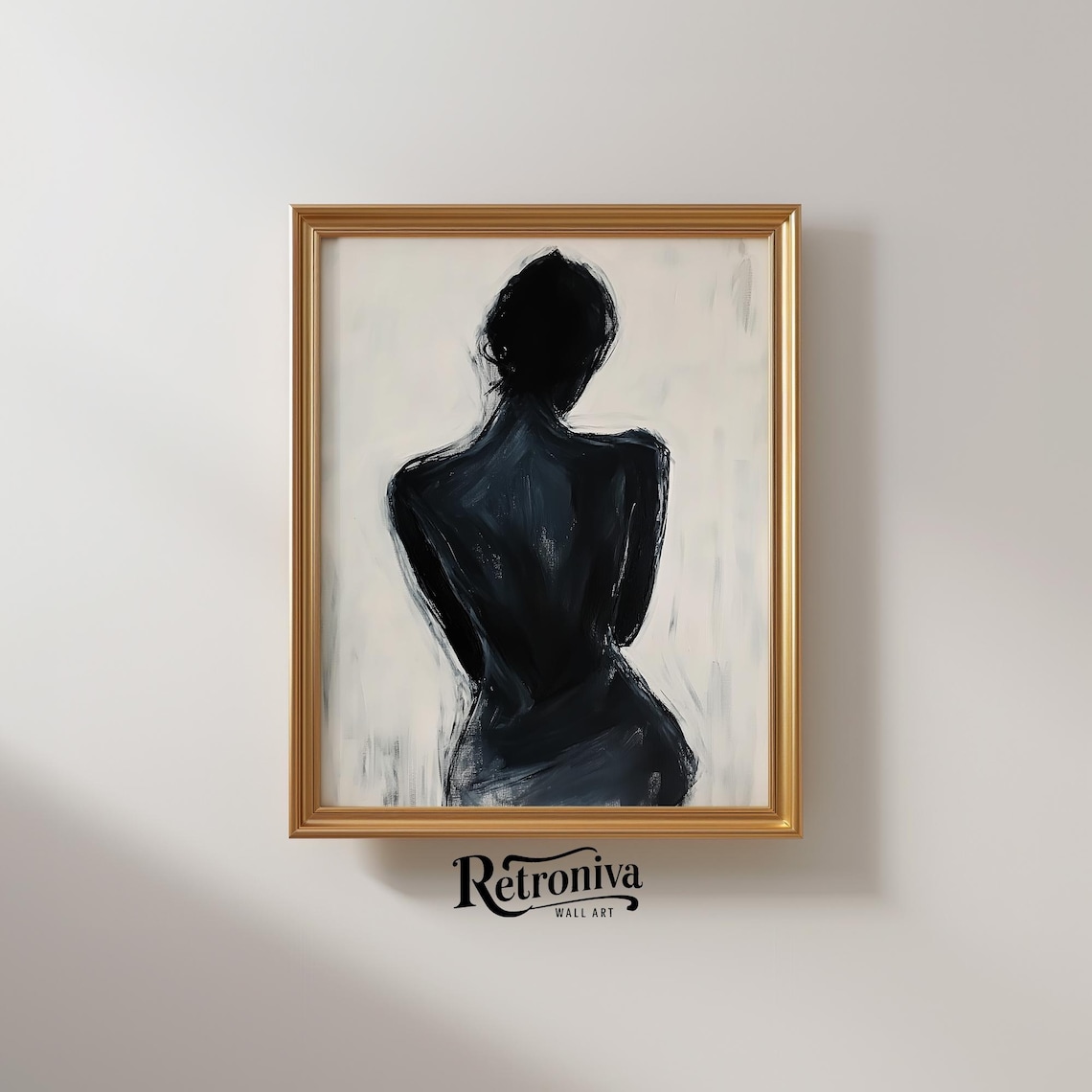 Abstract Woman Figure Vintage Minimalist Art Print