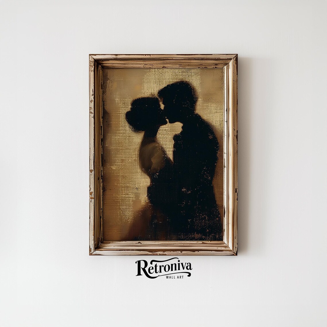 Antique Kissing Couple Vintage Love Art Print - Image 5