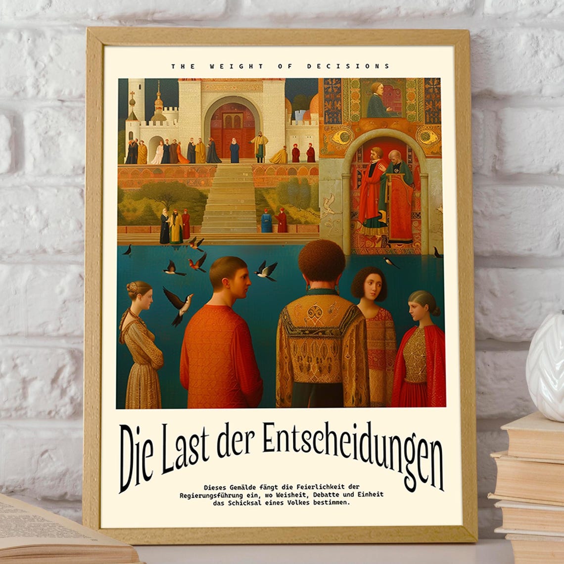 Medieval Court Scene Wall Art The Weight Of Decisions Art Print Renaissance Gothic Art Wall Decor Poster Or Print - Image 2