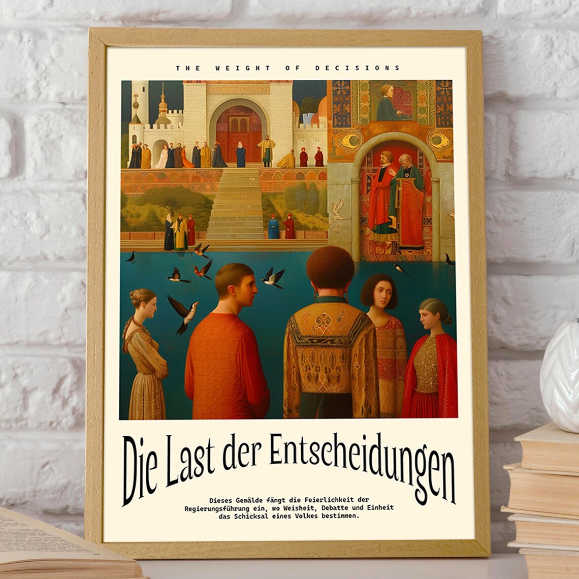 The Weight Of Decisions Solemn Medieval Court Scene Art Poster - Image 2