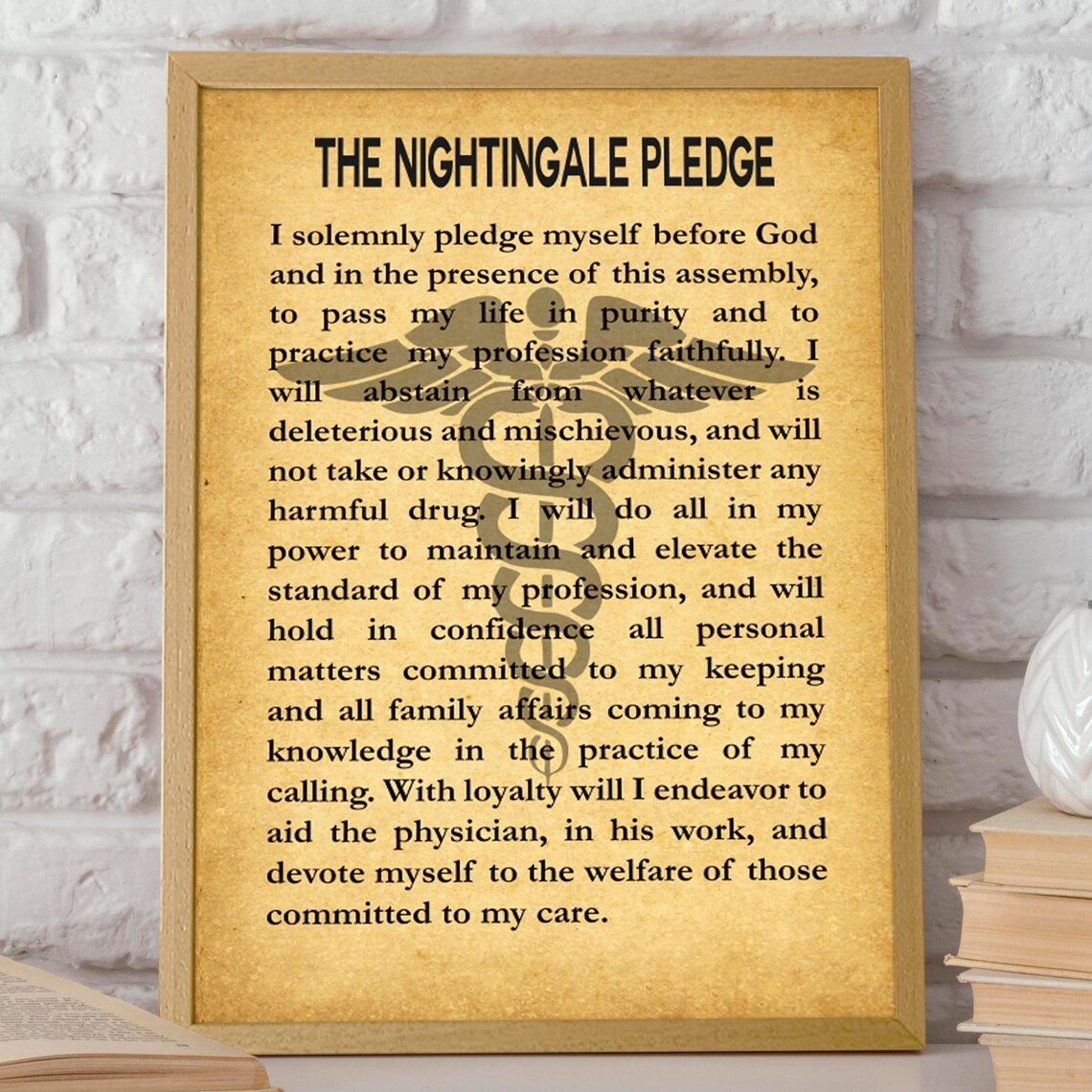 Nurses Pledge, Modern Florence Nightingale Art Print