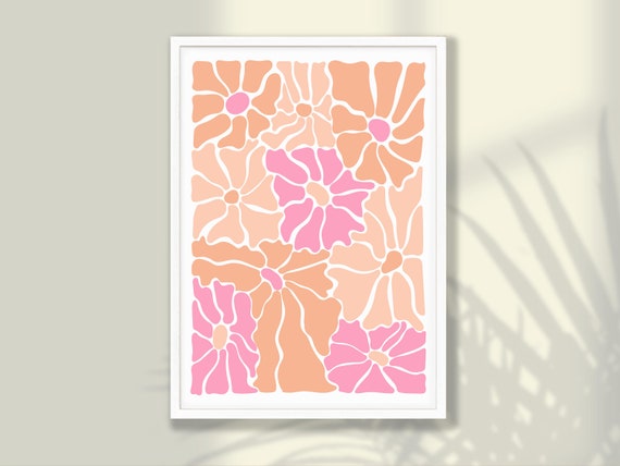 Pink Matisse Flower Art Print No2 Floral Wall Poster Exhibition Posterpink Home Decorkitchen
