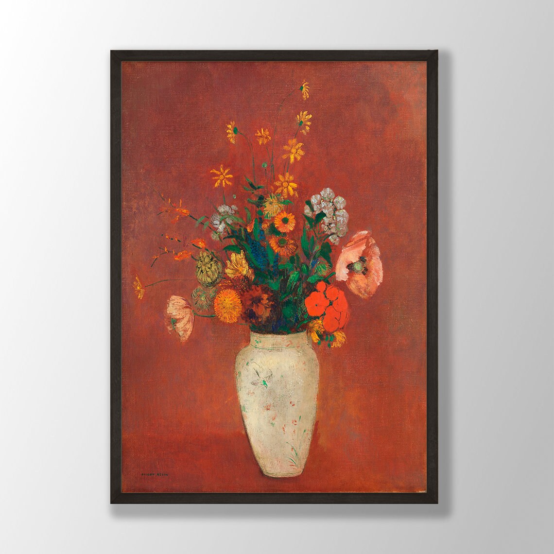 Odilon Redon Vase With Flowers Art Print