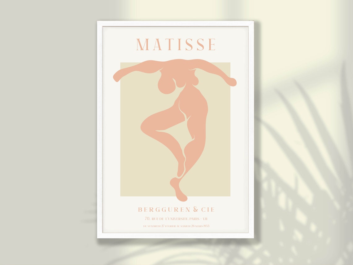 Matisse Blush Dancer With Open Arms Beige Square Gallery Poster
