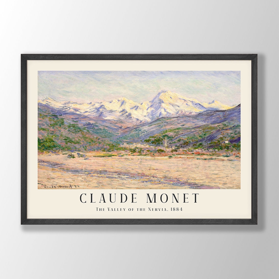 Claude Monet Art Print, Mountain Nouveau Farmhouse Decor