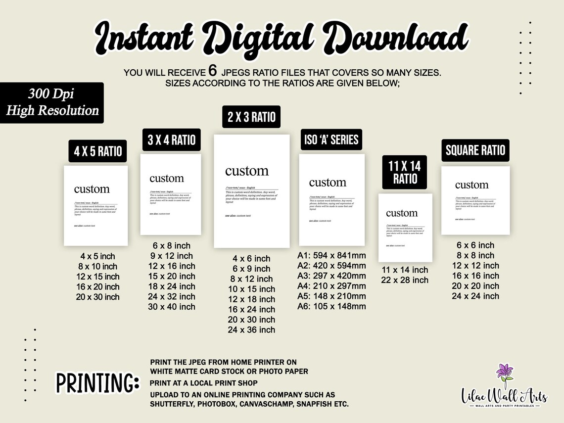 Custom Definition Art Print, Personalized Dictionary Style - Image 3