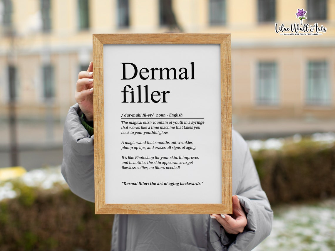 Dermal Filler Definition Funny Aesthetic Clinic Dictionary Wall Print - Image 5