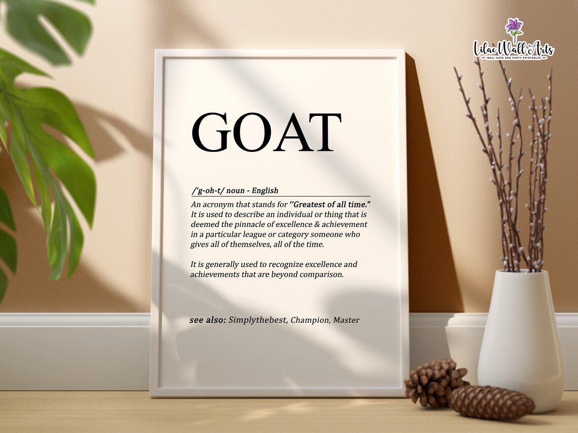 Goat Slang Definition Art Print, Urban Dictionary - Image 6