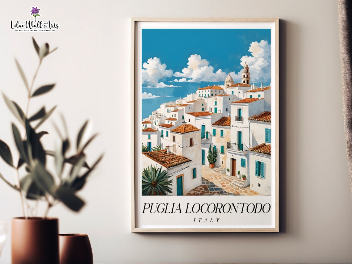 Puglia Locorontodo Italy Poster Prints Apulia Italian Village Italy Artwork Italian Poster Italy Gift Italy Wall Art Puglia Poster - Image 5