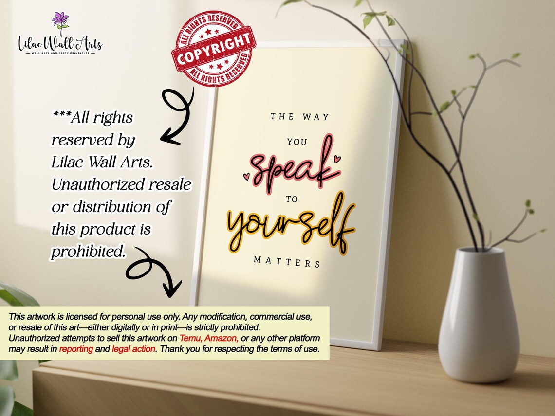 The Way You Speak To Yourself Matters Self Love Quote Poster - Image 2