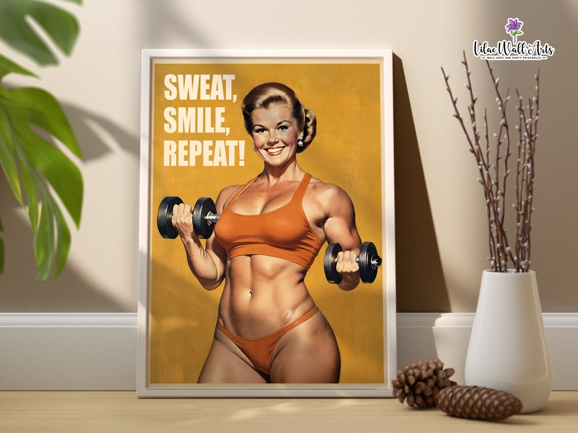 Gym Retro Poster, Fitness Motivation Wall Art - Image 4