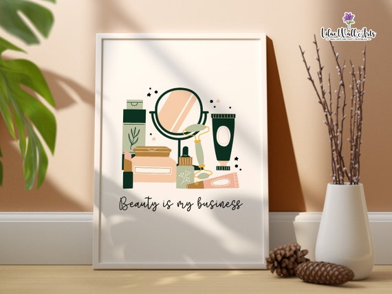 Beauty Is My Business Glam Dcor Esthetician Dcor Dermatology Art Spa Wall Dcor Spa Salon Dcor Skincare Art Beautician Gift