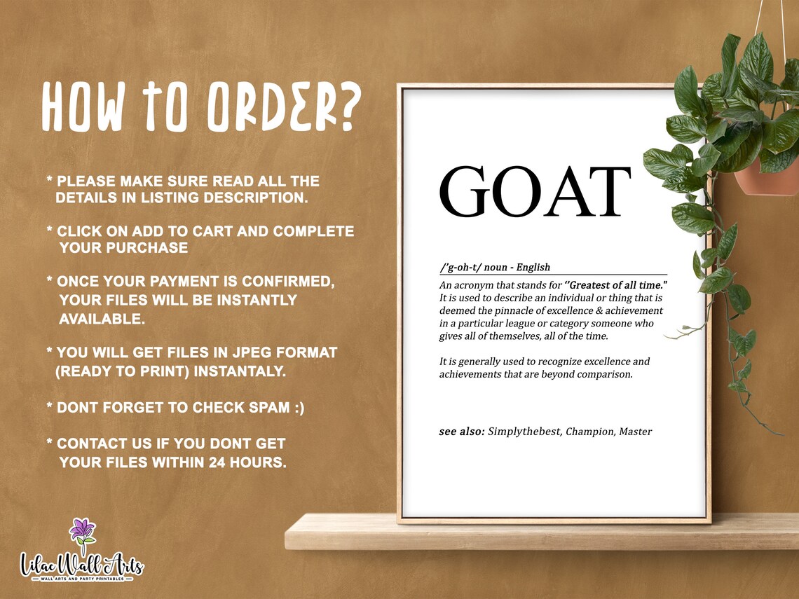 Goat Slang Definition Art Print, Urban Dictionary - Image 3