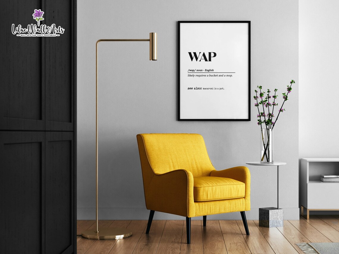 Wap Definition Dictionary Typography Funny Home Decor - Image 5