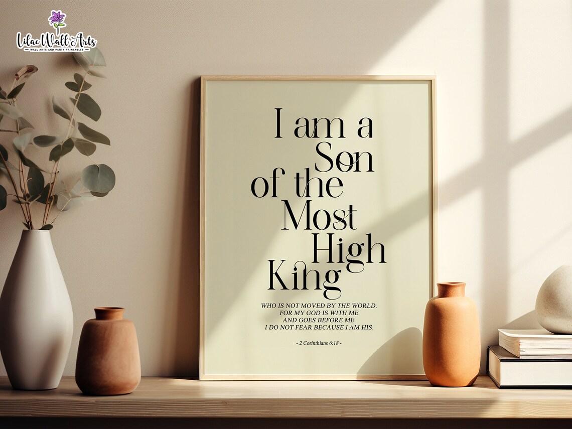 2 Corinthians 6:18 Scripture Nursery Art Print