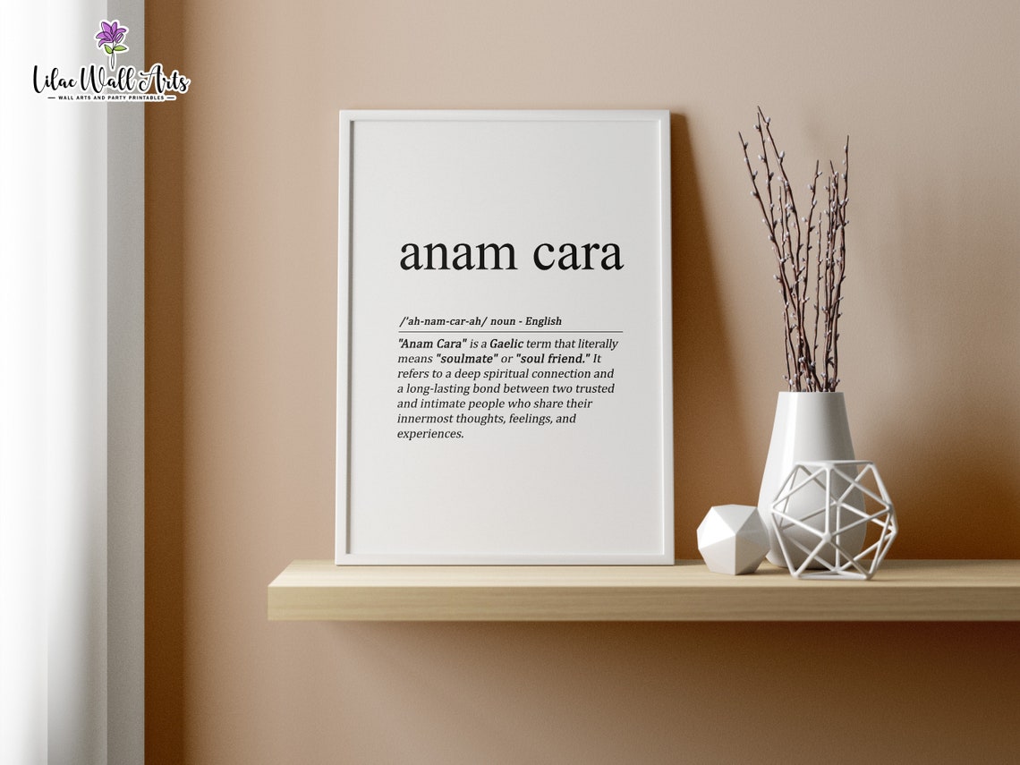 Anam Cara Gaelic Soulmate Definition Irish Friendship Art Poster - Image 4