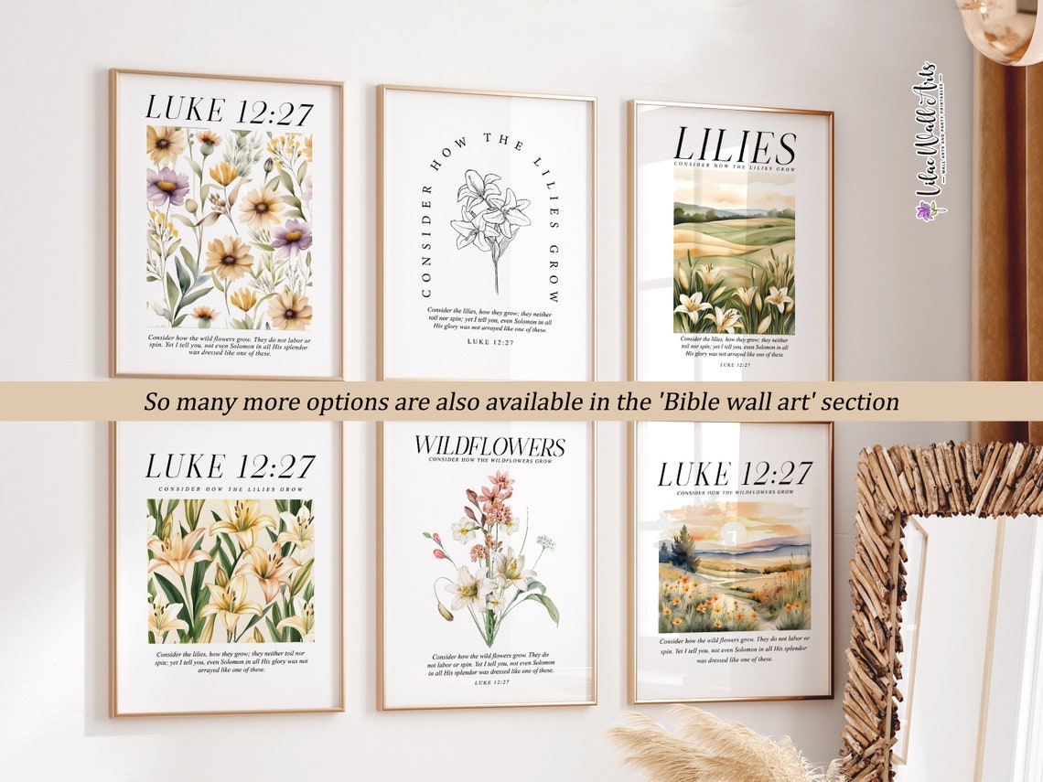 Boho Bible Verse Consider The Wildflower Botanical Scripture Christlich Daily Scripture Biblical Art Print Prophetic Art Print Bible Artwork - Image 5