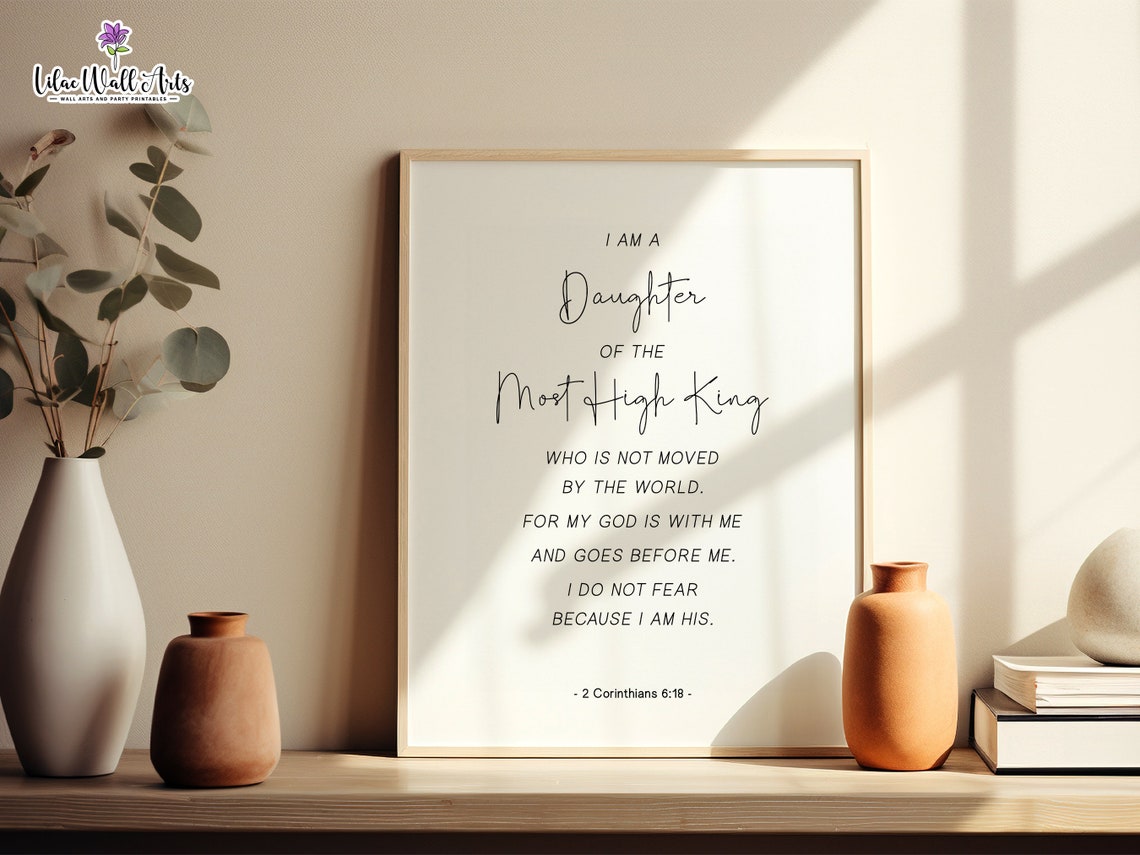 I Am A Daughter Of The Most High King 2 Corinthians 618 Poster - Image 4