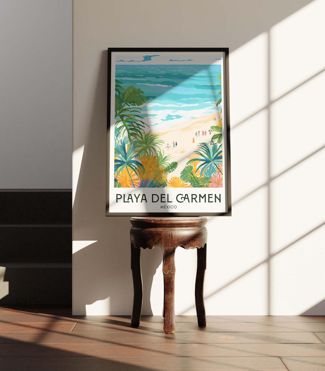 Playa Del Carmen Retro Travel Poster, Mexico Travel Poster - Image 2