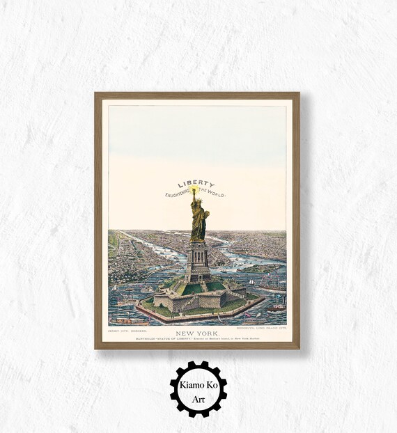 Lady Liberty Enlightening The World Art Work Vintage