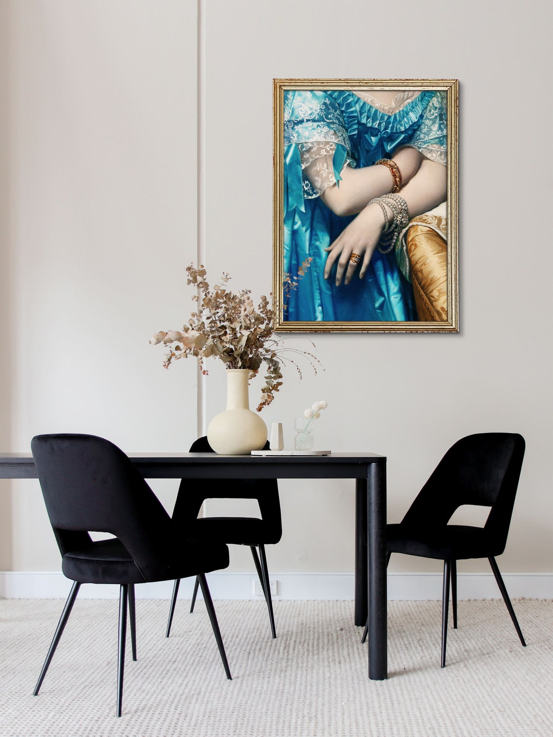 Victorian Josephine Regency Altered Painting Print - Image 2
