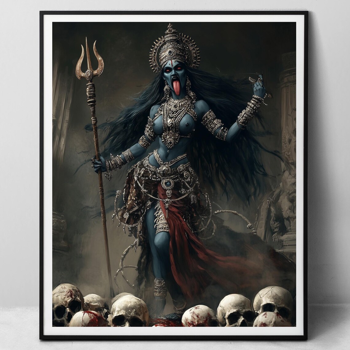 Kali Indian Goddess Art Print, Pagan Warrior - Image 7