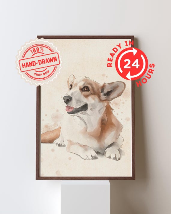 Custom Pet Portrait Painting, Dog Remembrance Gift