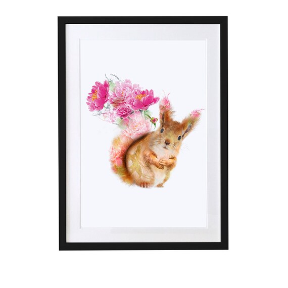 Red Squirrel Wildlife Art Print
