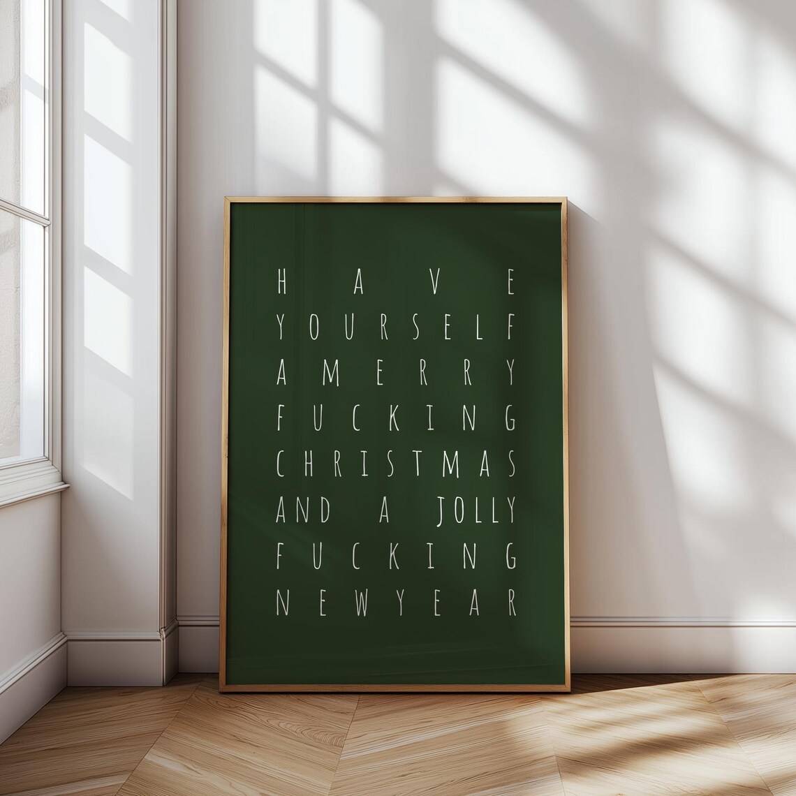 Have Yourself a Sweary Merry Christmas Funny Holiday Quote Print - Image 2