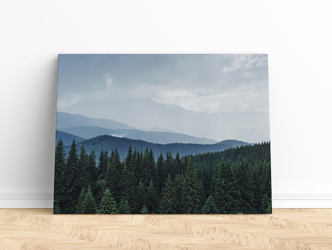 Mountain Art Print Forest Print Forest Large Tree Tree Print Mountain Art Print Forest Art Print