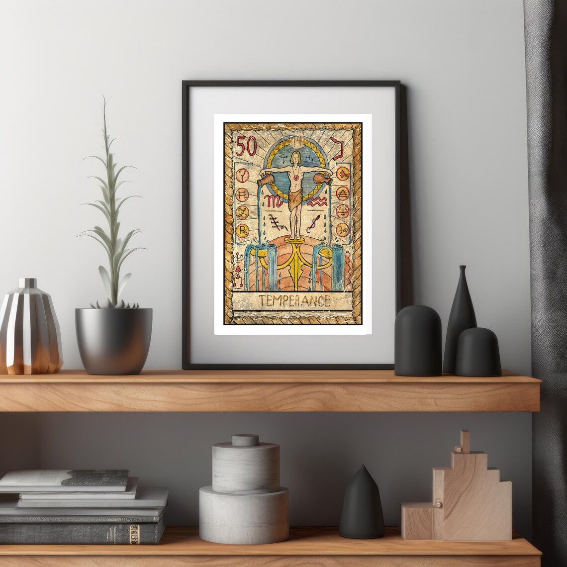 Temperance Tarot Card Wall Art Tarot Card Art Prints Spiritual Art Print Witchy Gifts And Decor Esoteric Artwork Print Tarot Gift Idea - Image 3