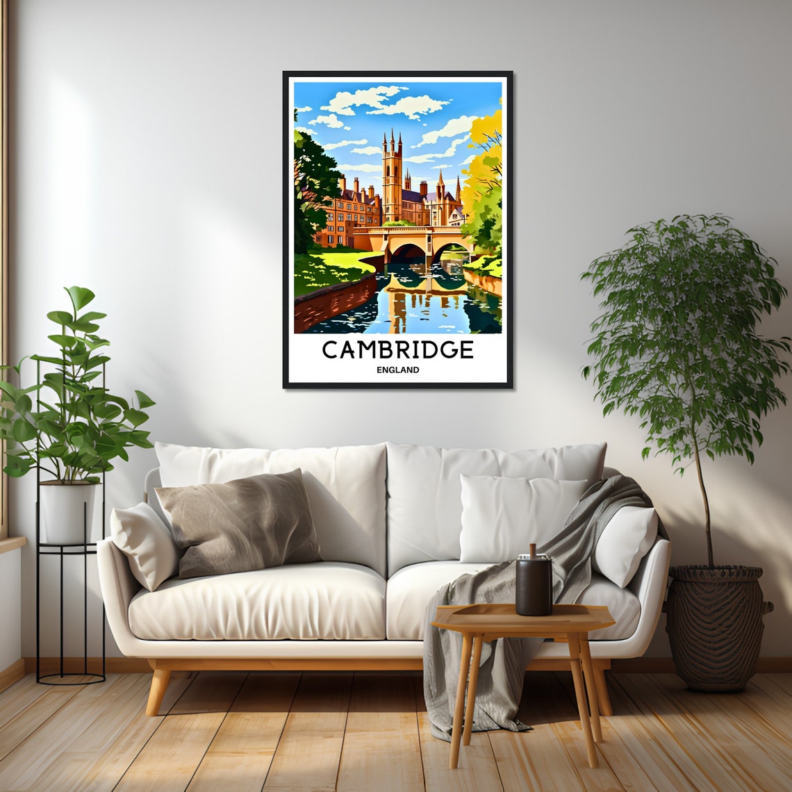 Cambridge University Bridge River Cam England College Poster - Image 2