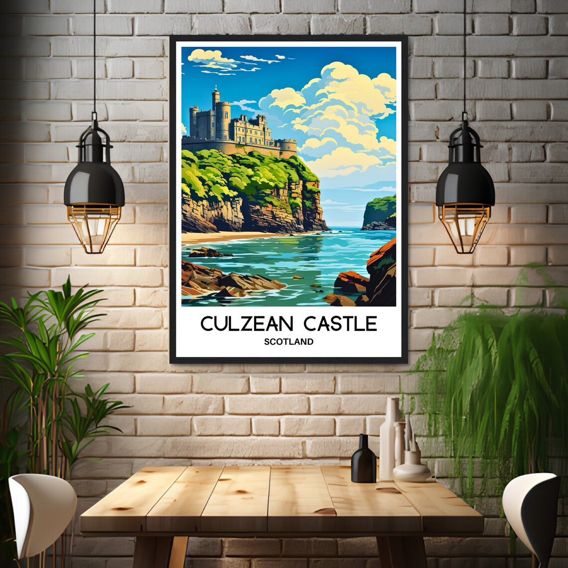 Culzean Castle Travel Poster, Scotland Art Print - Image 3