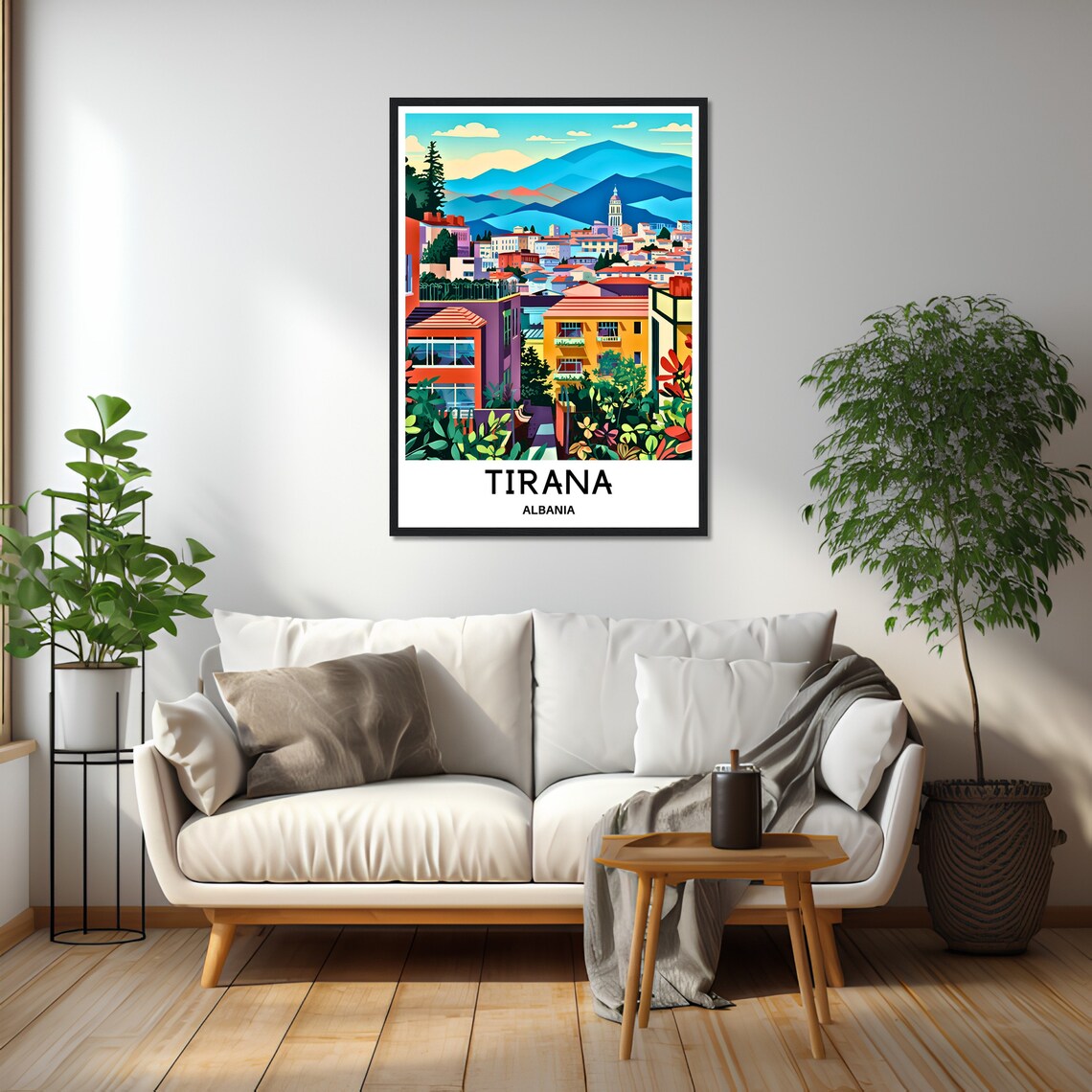 Tirana Travel Poster, Albanian City Illustration - Image 2