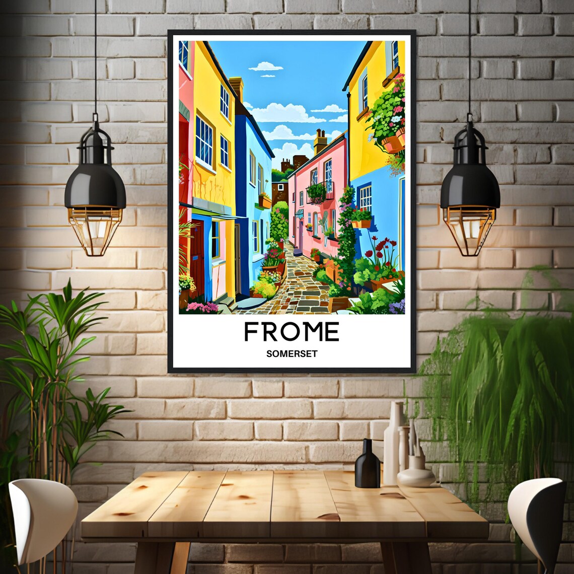 Frome Travel Poster, England Town Art Print - Image 3