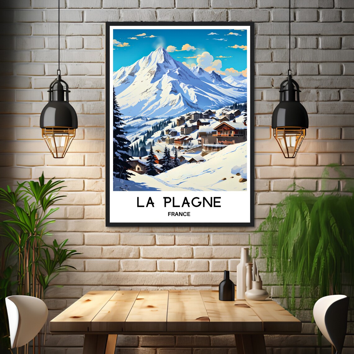 La Plagne Travel Poster, French Art Print - Image 3