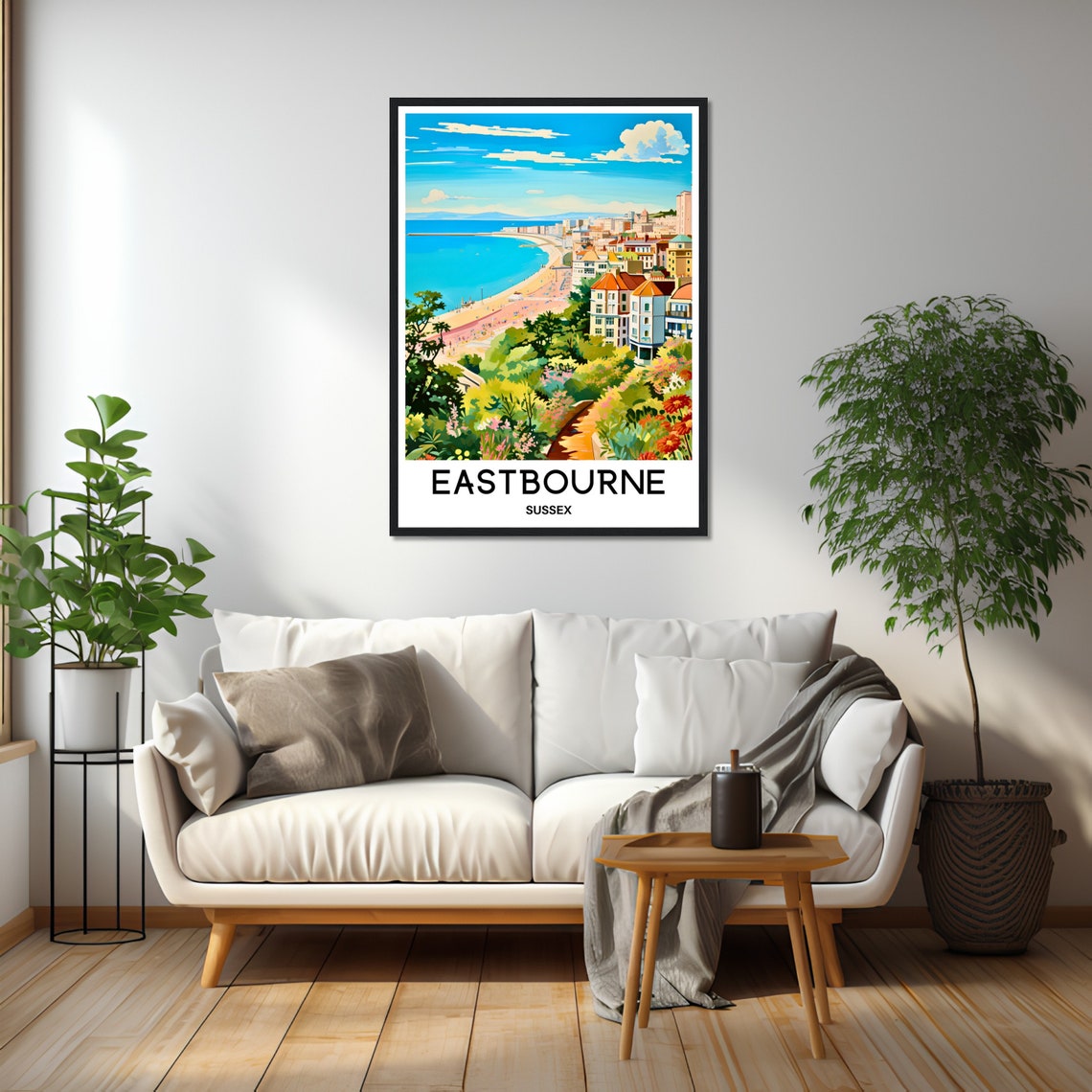 Eastbourne Travel Print Eastbourne Poster English Art Print England Lover Gift Wall Hanging Art Illustration Sussex Home Office Decor - Image 2