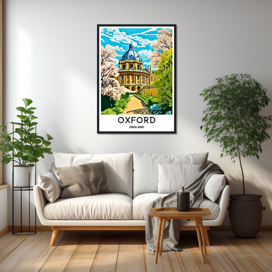 Oxford Travel Print Oxford Poster English Art Print England Lover Gift Wall Hanging Art Home Office Desk Decor Oxford City Illustration - Image 2