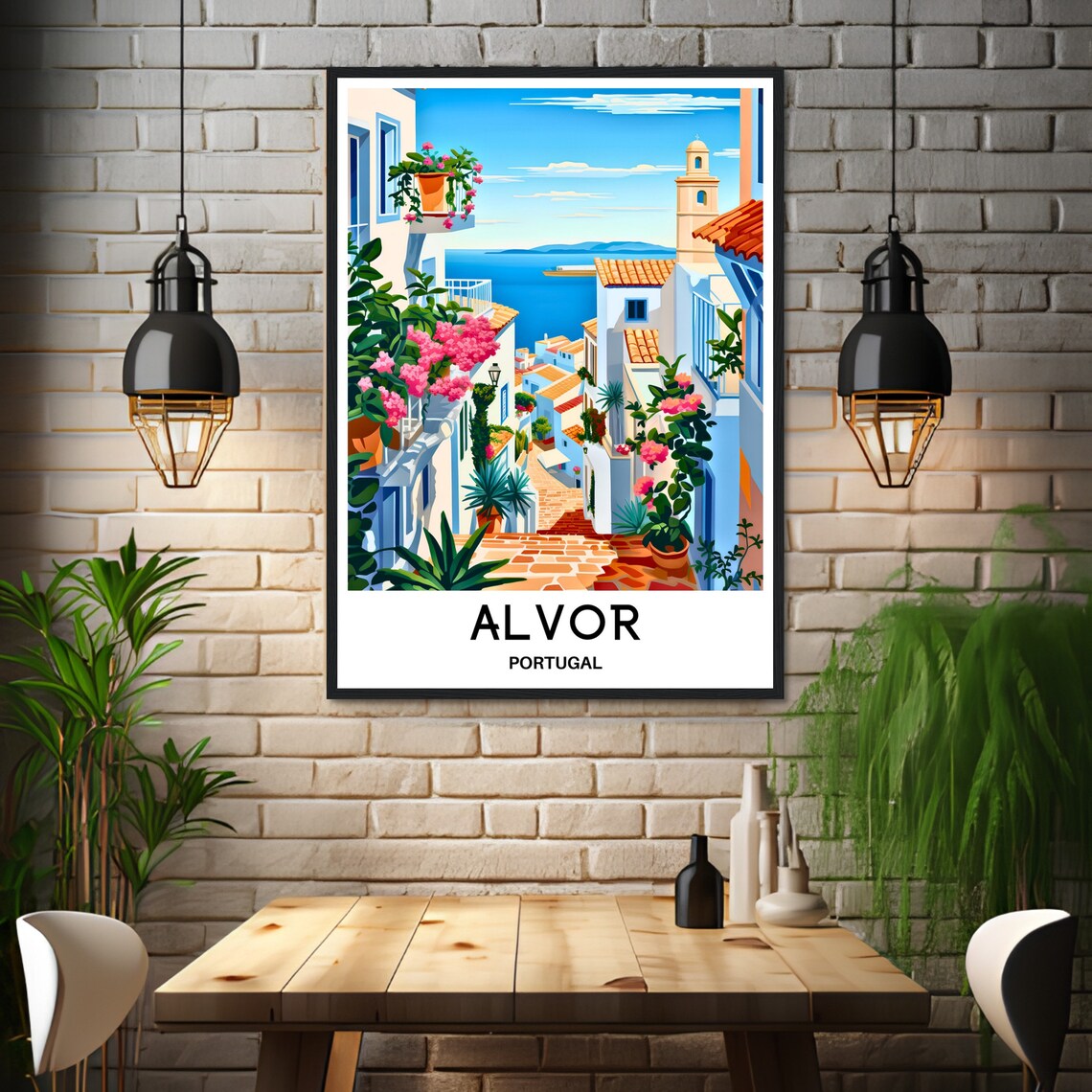 Alvor Algarve Travel Poster, Portugal Art Print - Image 3
