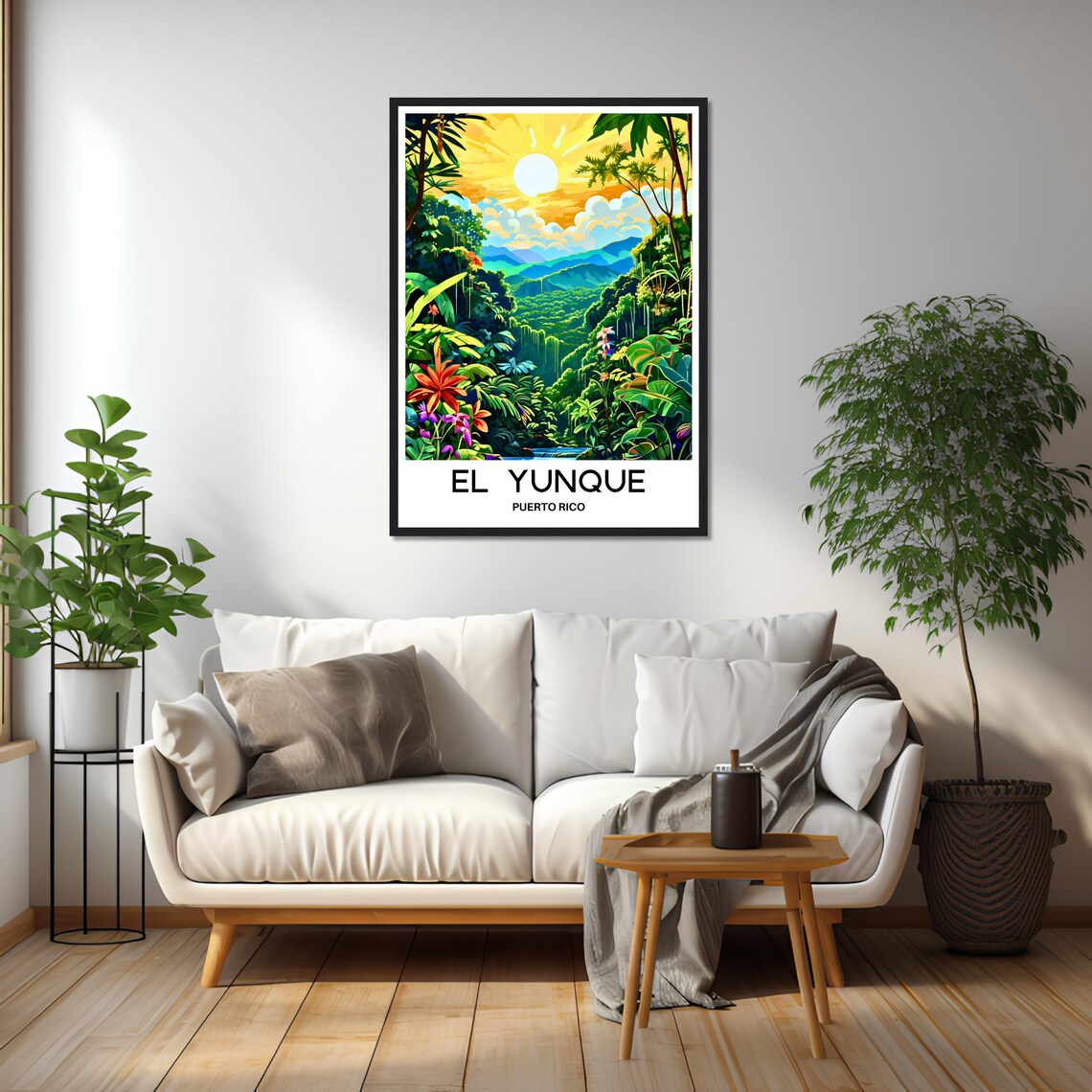 El Yunque Puerto Rico Rainforest Sunrise Lush Tropical Travel Poster - Image 2