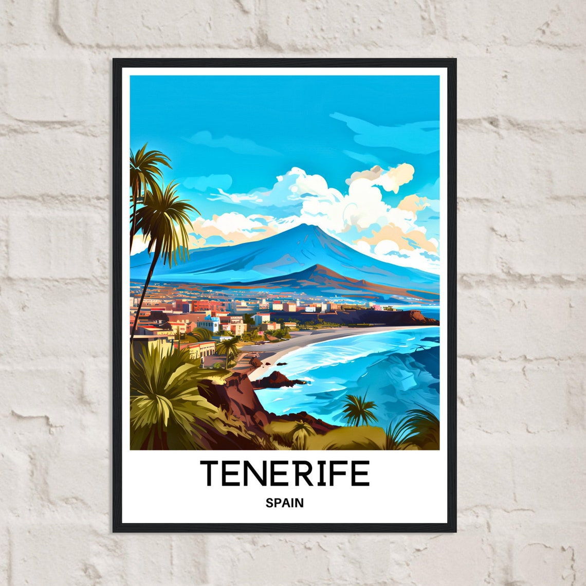 Tenerife Travel Poster Tenerife Travel Print Tenerife Spain Print Tenerife Lover Gift Tenerife Travel Gift Tenerife Print Tenerife Wall Art - Image 2