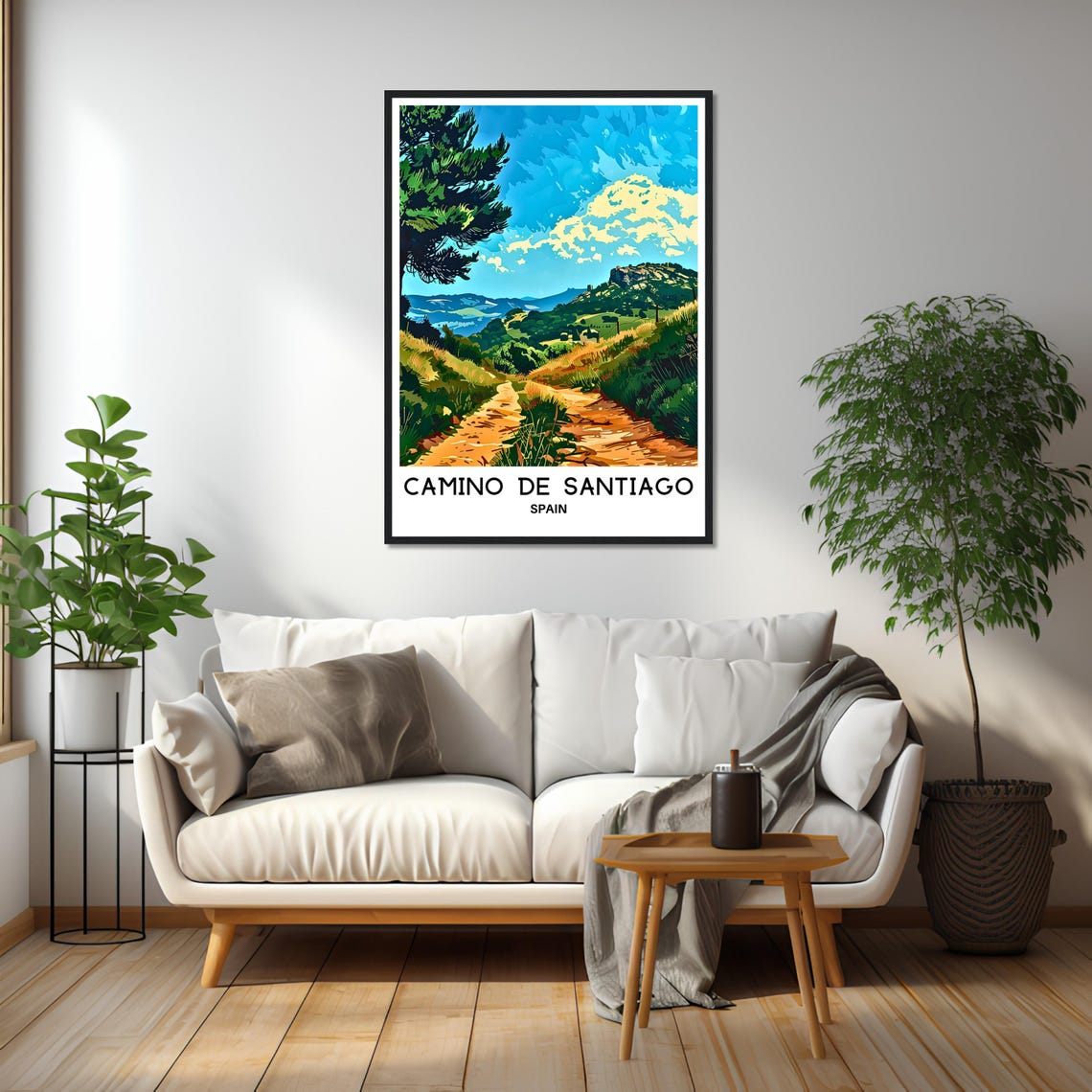 Camino de Santiago Pilgrim Trail Through Spain Travel Poster - Image 2