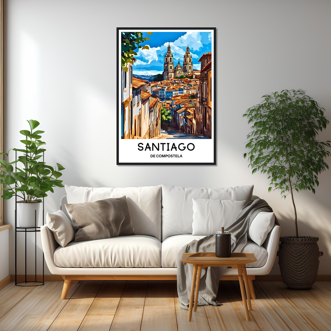 Santiago de Compostela Cathedral Old Town Galicia Spain Travel Poster - Image 2