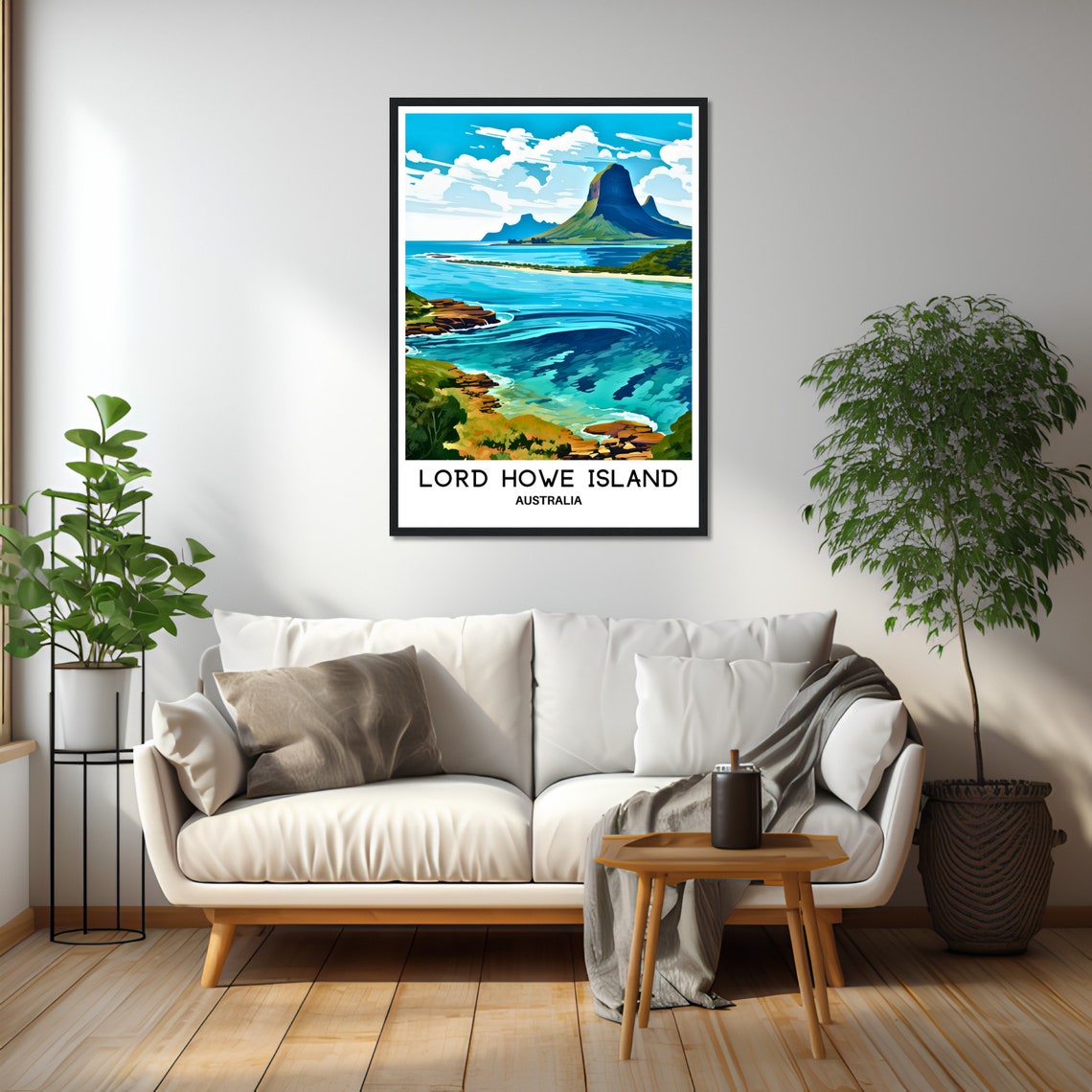 Lord Howe Island Australia Turquoise Lagoon and Cliffs Poster - Image 2
