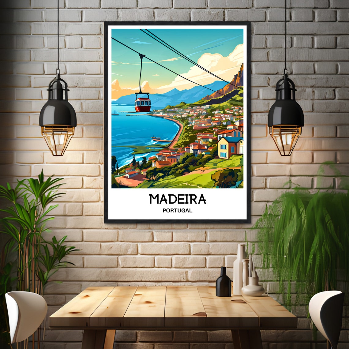 Madeira Travel Print Portugal Poster Portuguese Art Print Madeira Lover Gift Portugal Wall Hanging Art Madeira Island Home Office Decor - Image 3