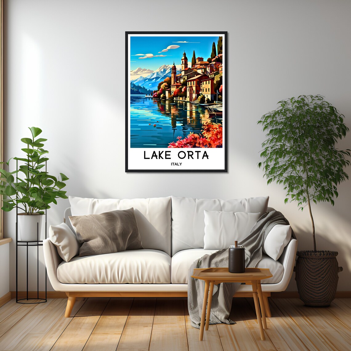 Lake Orta Lakeside Village With Church Towers in Piedmont Italy Poster - Image 2
